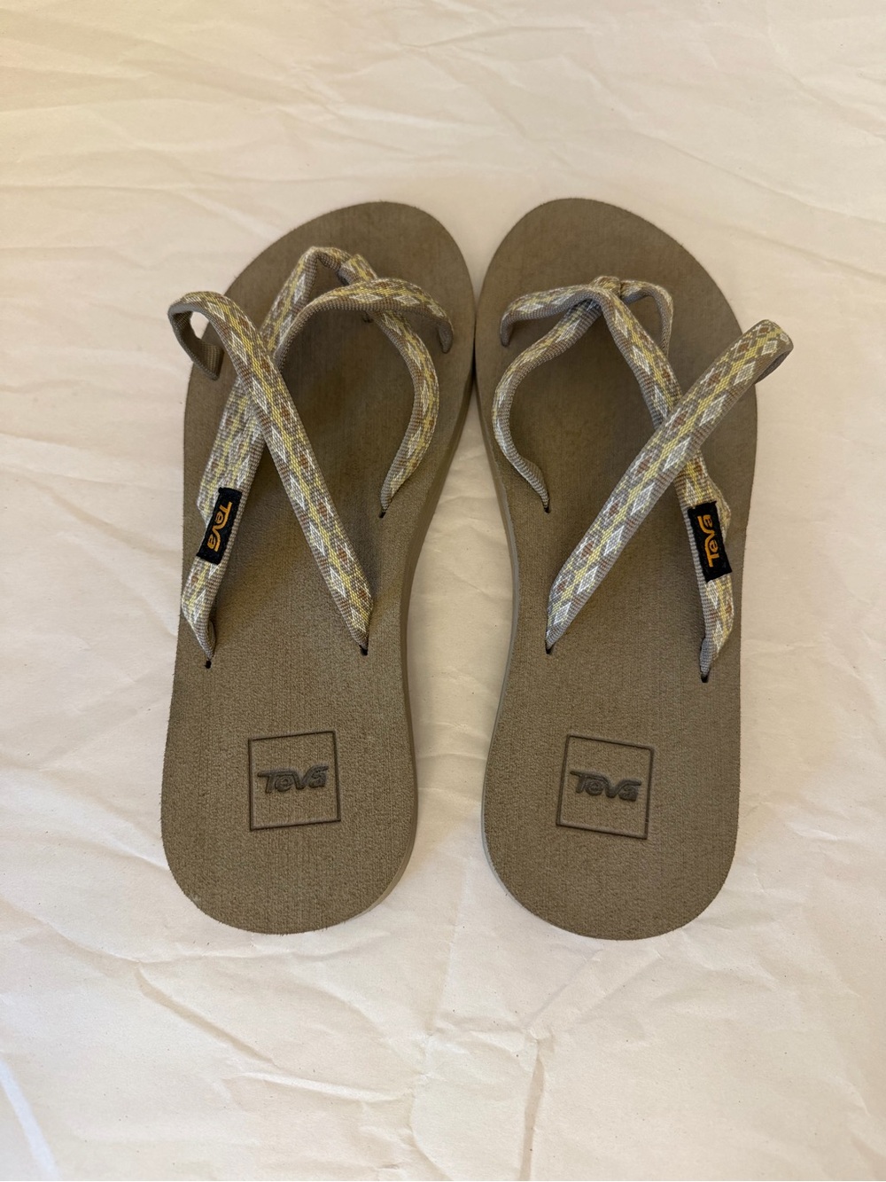 Teva OlowahuWomen’s Taupe Brown Strappy Flip Flop Sandals Sz 8 - Picture 5 of 12